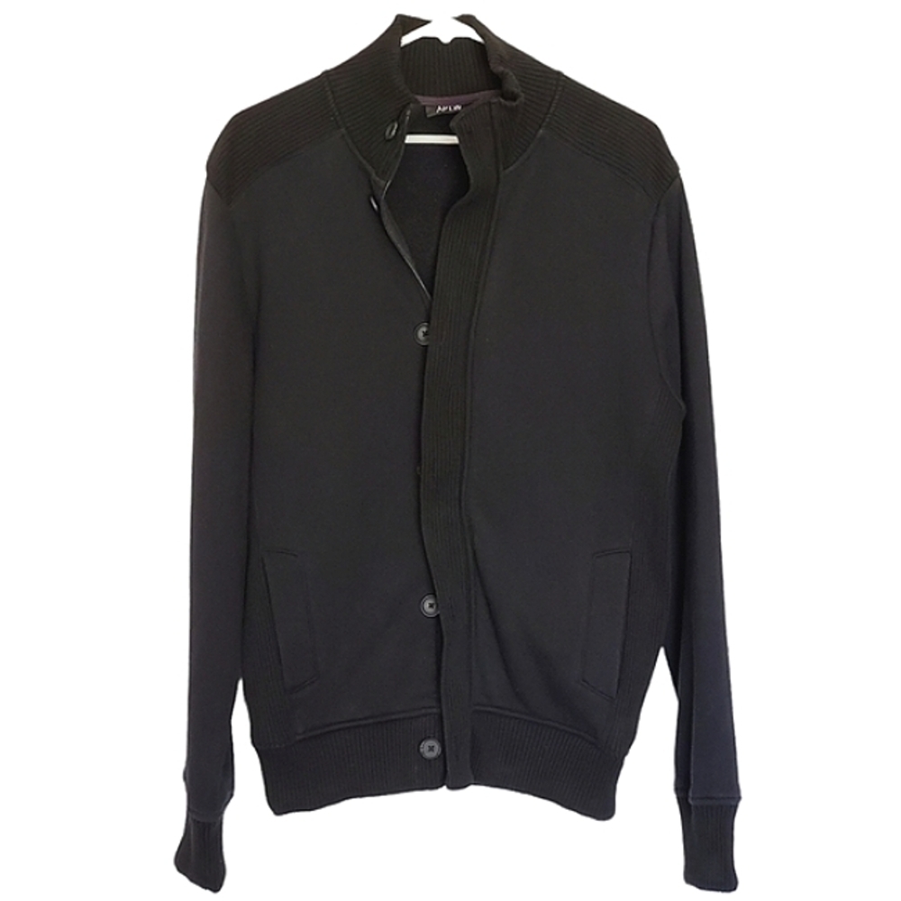 Apt. 9 Men's Sweater Cardigan Full Zip Long Sleeve Jacket Black Size M